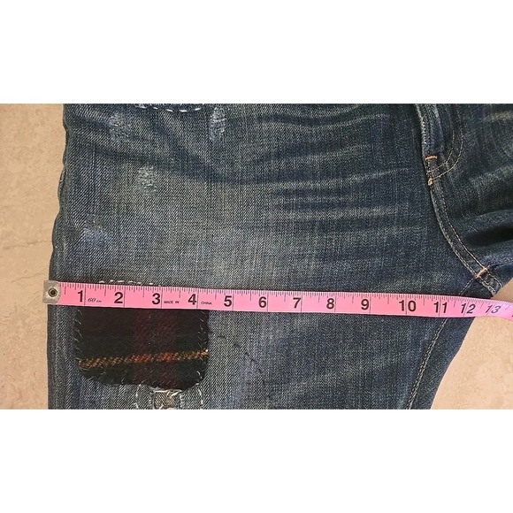 Polo‎ Ralph Lauren Patchwork Jeans Men 2000s Distressed Plaid RRL Workwear SZ 31 - Picture 10 of 15